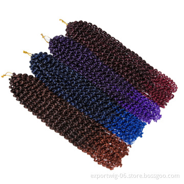 Passion Twist Crochet Hair 18 Inch 80g Synthetic Fiber Curly Passion Twist Crochet Braiding Hair Extension for Black Women